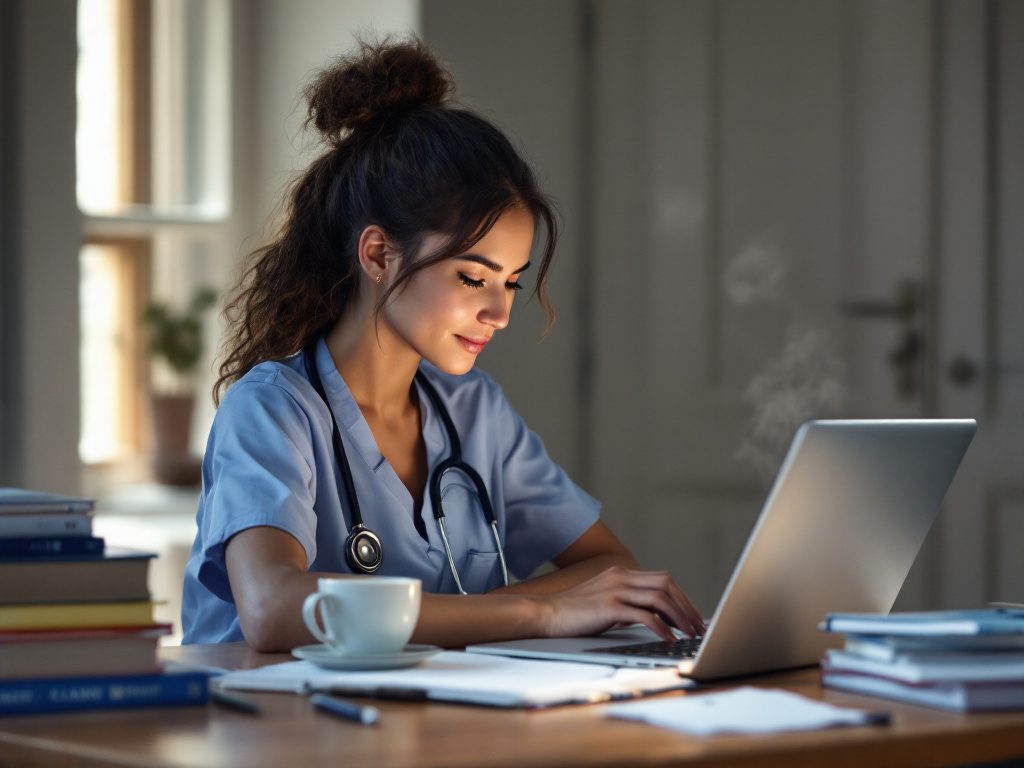 Stethoscope and study planner gifts for nursing students