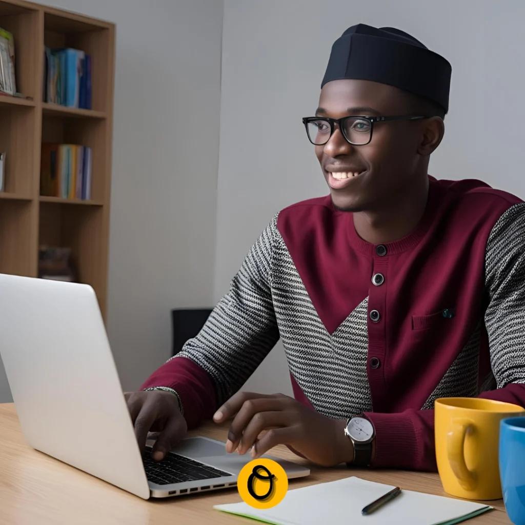 Nigerian entrepreneur managing online business that pays daily