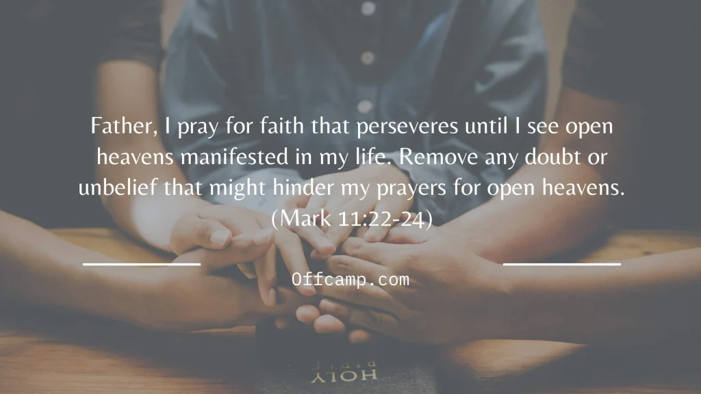 Steps to pray effectively for open heavens with scriptures