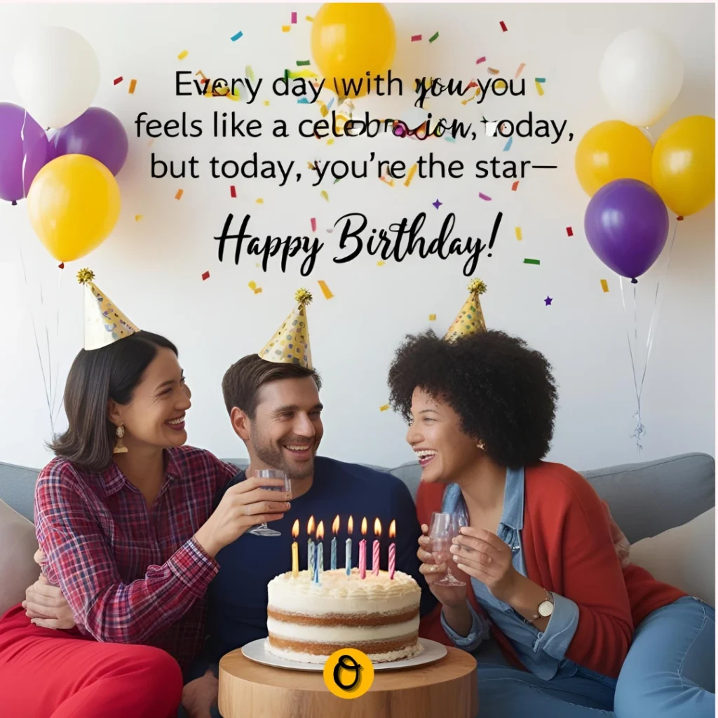 Cake with heart touching birthday wishes for girlfriend