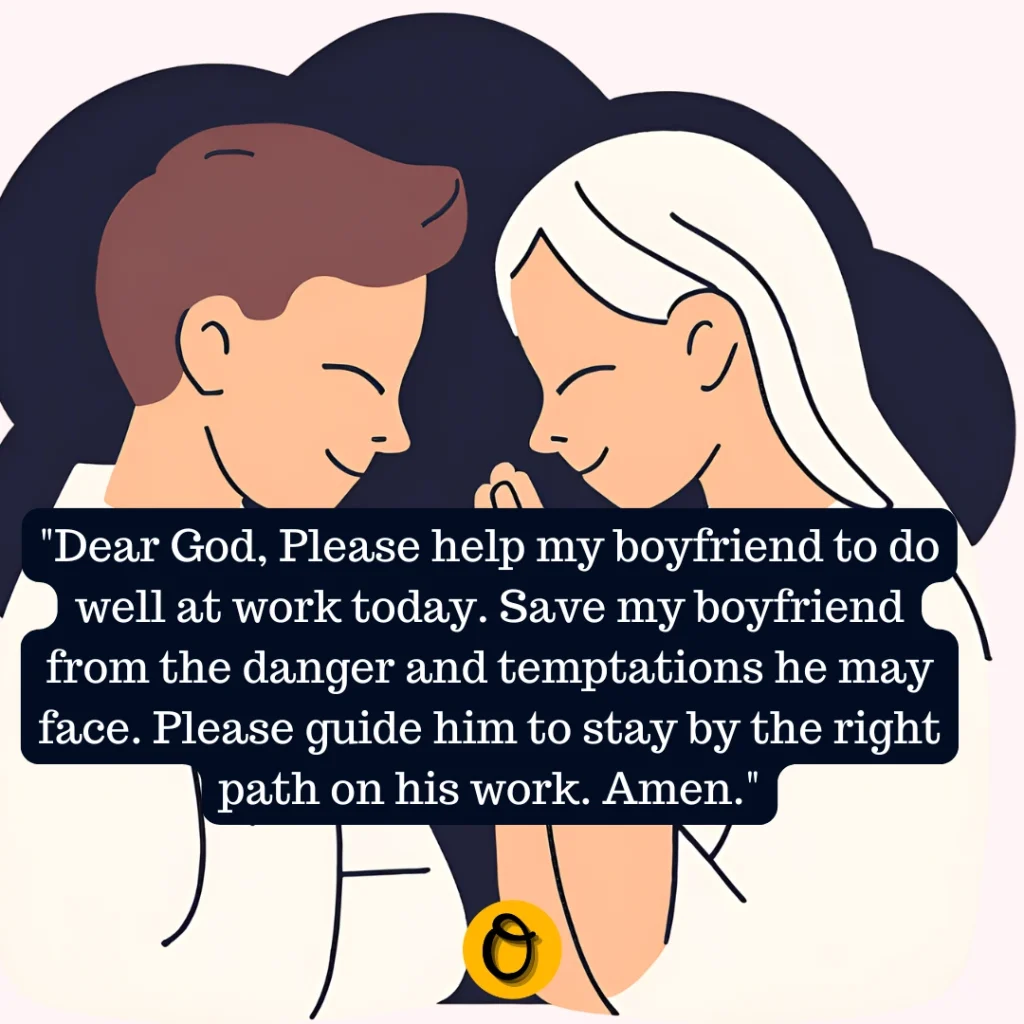 Woman saying a heartfelt prayer for her boyfriend