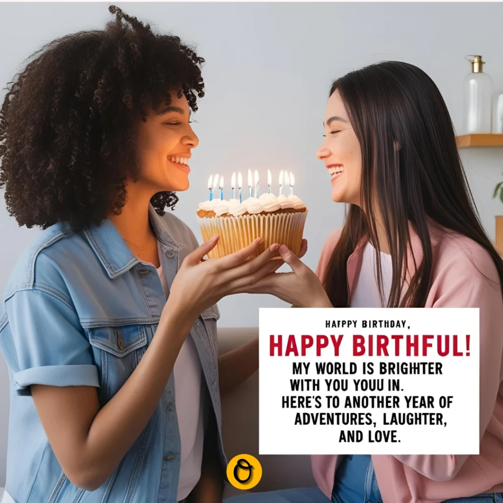 Cute couple with romantic birthday wishes for girlfriend