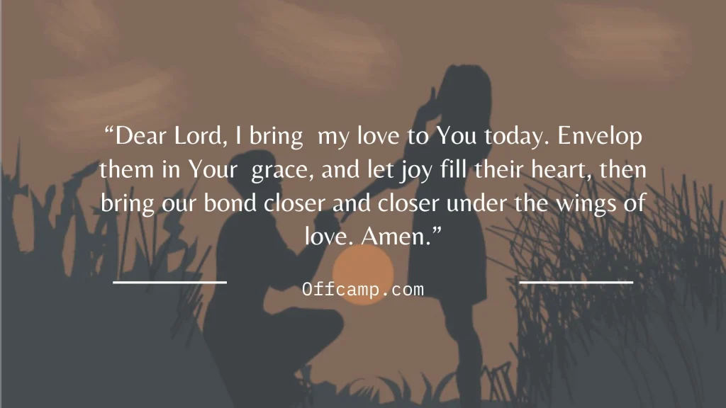 Couple praying together with good morning prayer messages for my love
