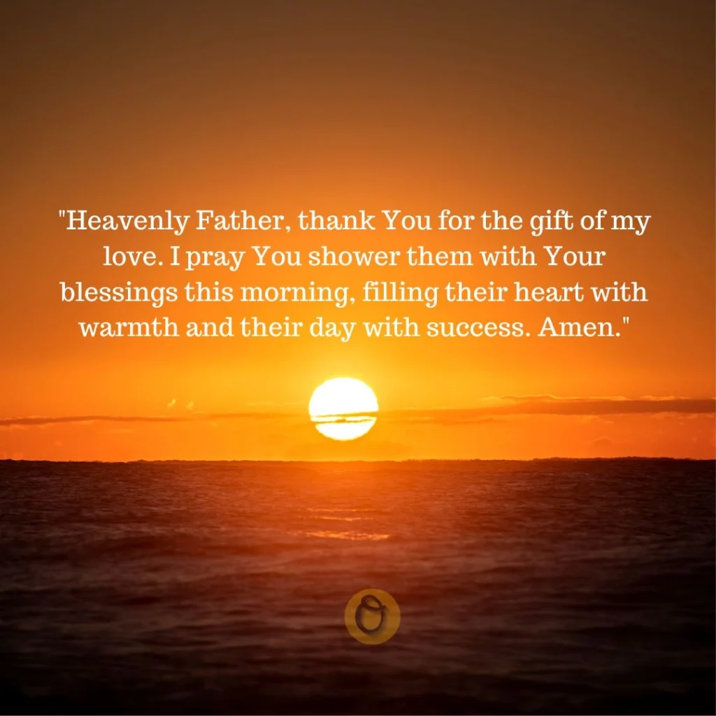 Smartphone with good morning prayer text message for loved one