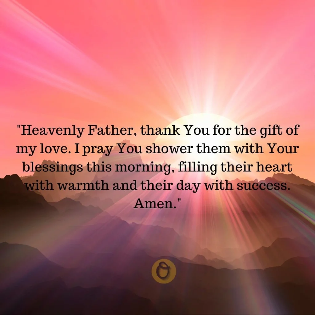 Person writing heartfelt morning prayer message for partner