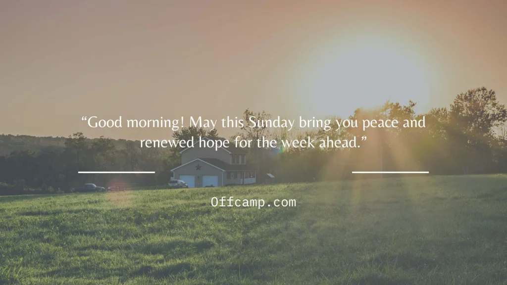 Inspirational Sunday Morning Prayer with Sunrise Background