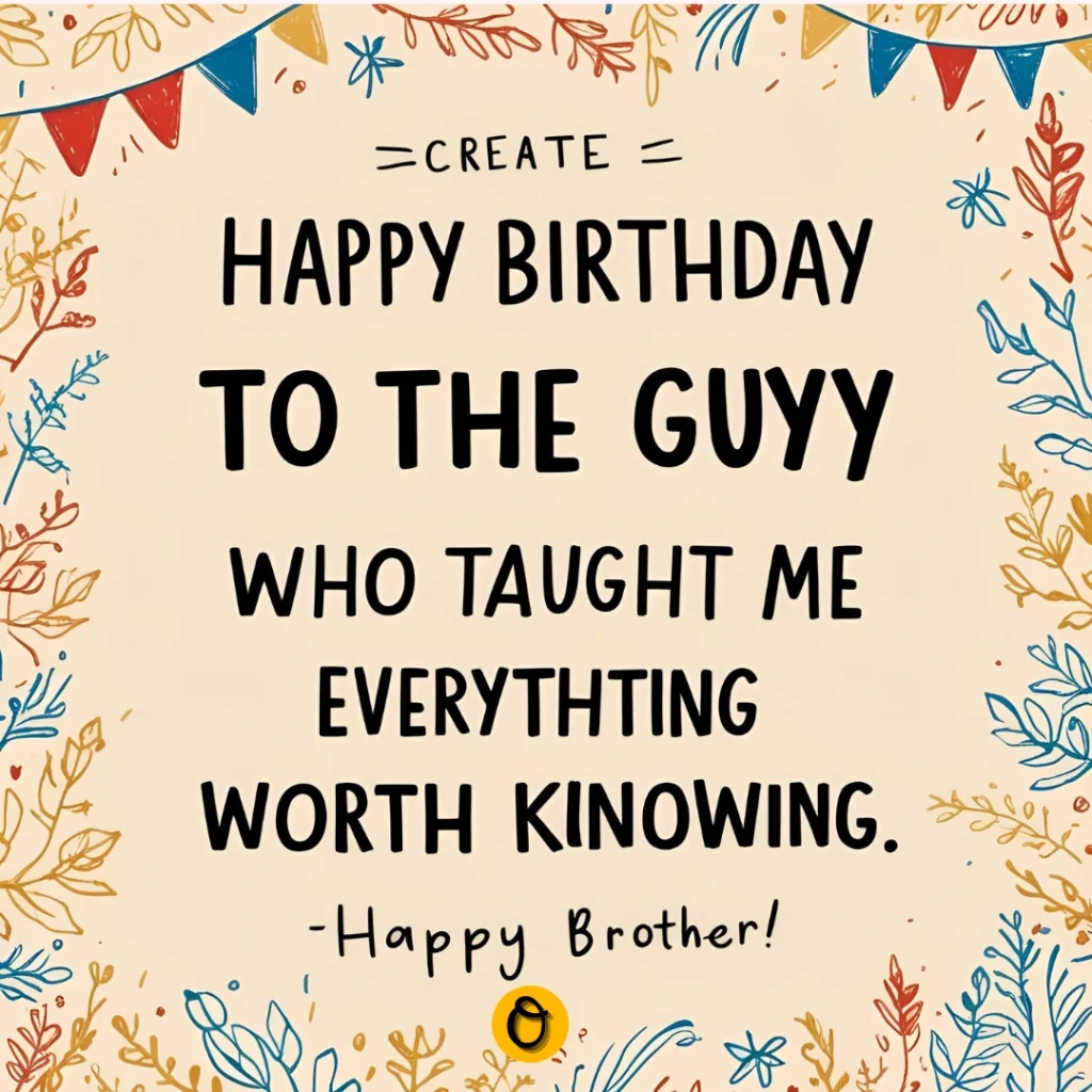 Simple heart touching birthday wishes for brother card
