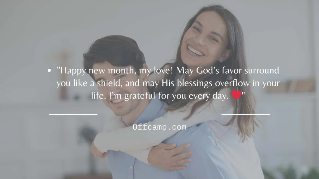 Christian new month prayer messages for boyfriend with Bible verses