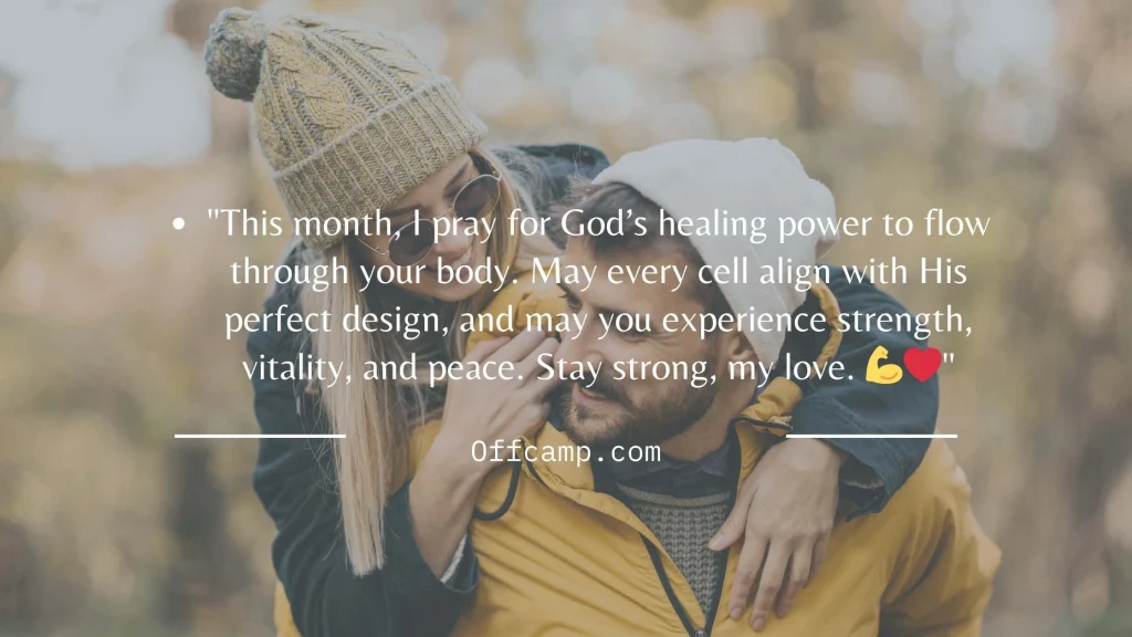 Couple praying together for new month blessings