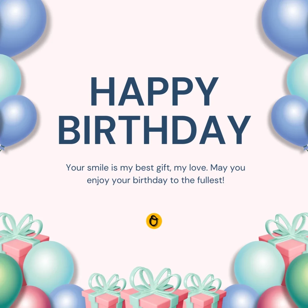 Unique Birthday Wishes for Girlfriend with Balloons and Gifts