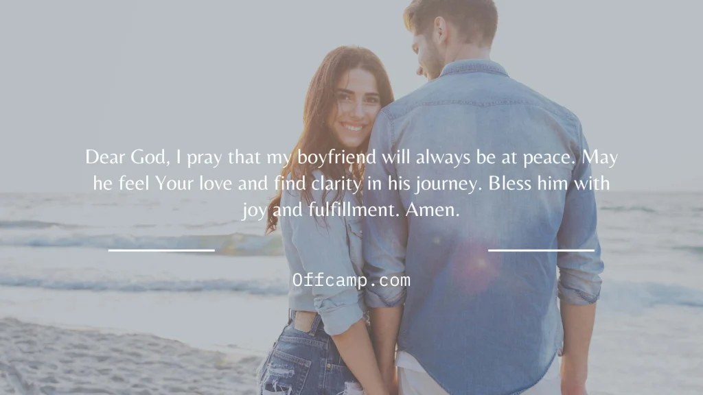 Christian prayer for boyfriend's career success