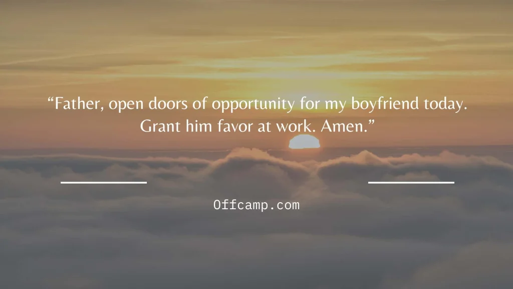 Morning prayer for my boyfriend with Bible verse