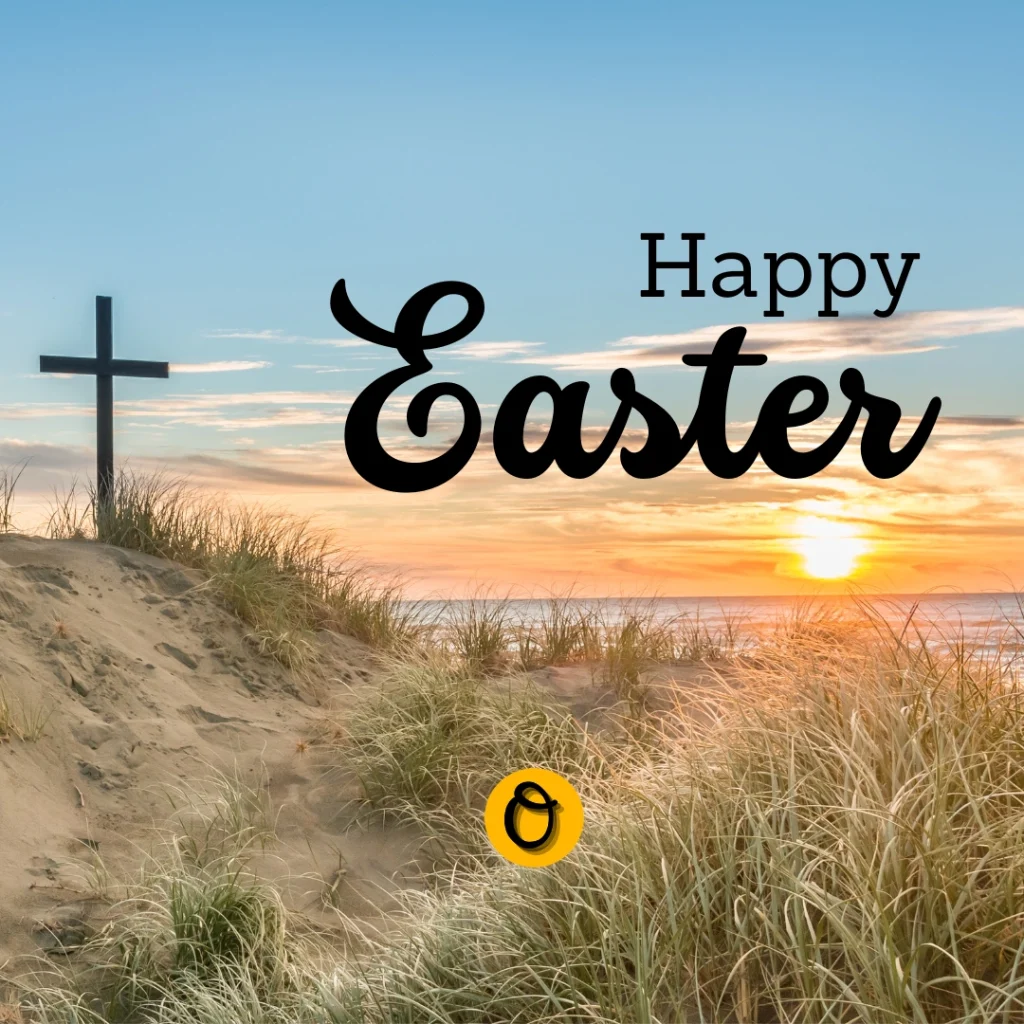 Modern Catholic religious Easter greetings for digital sharing