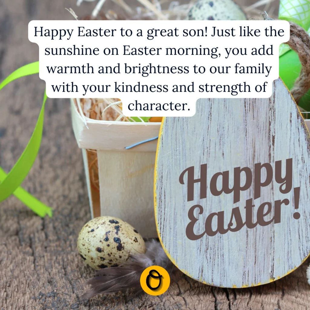 Handwritten Easter messages for family in greeting card