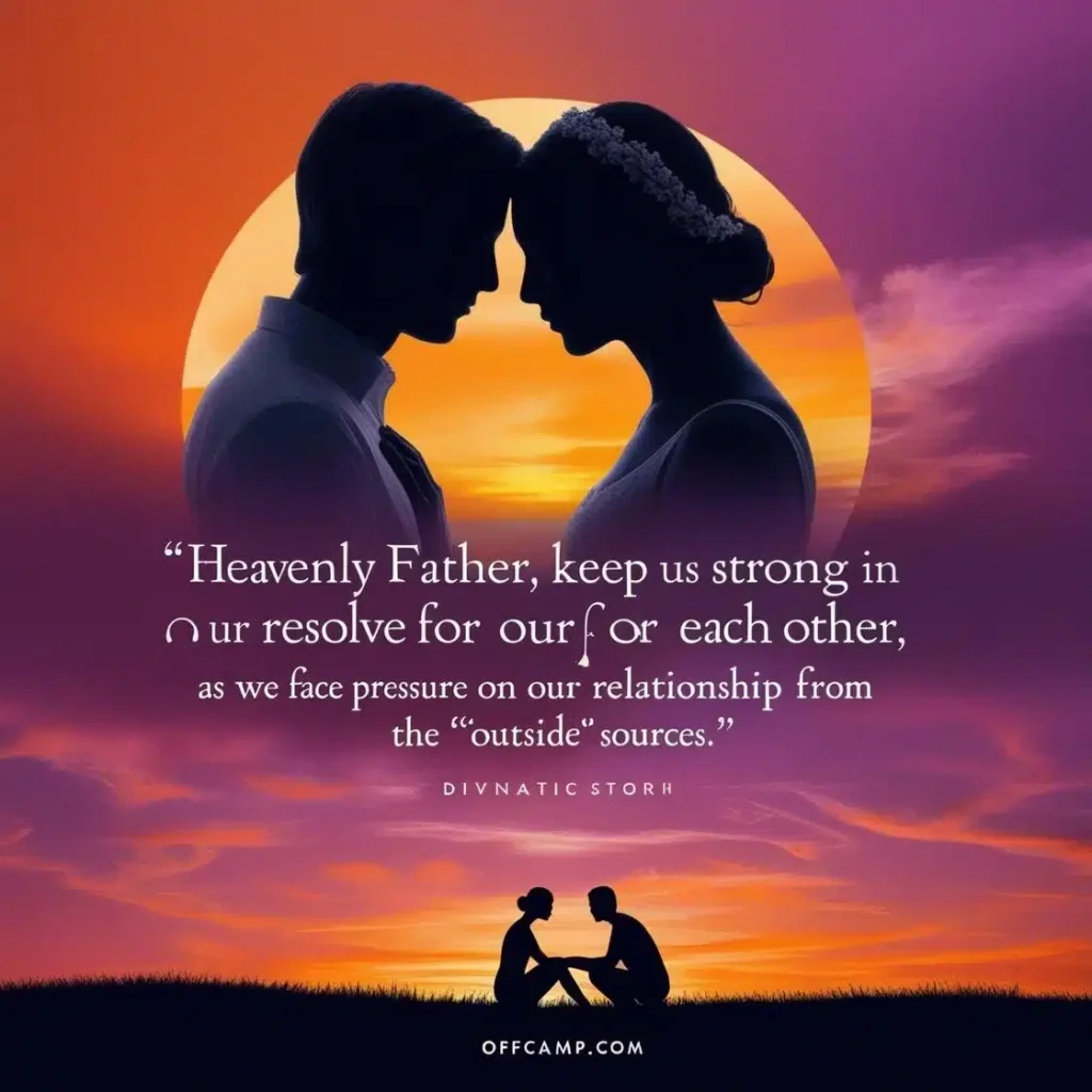 Two silhouettes against sunset backdrop symbolizing how prayer for my girlfriend invites divine blessing into your relationship.
