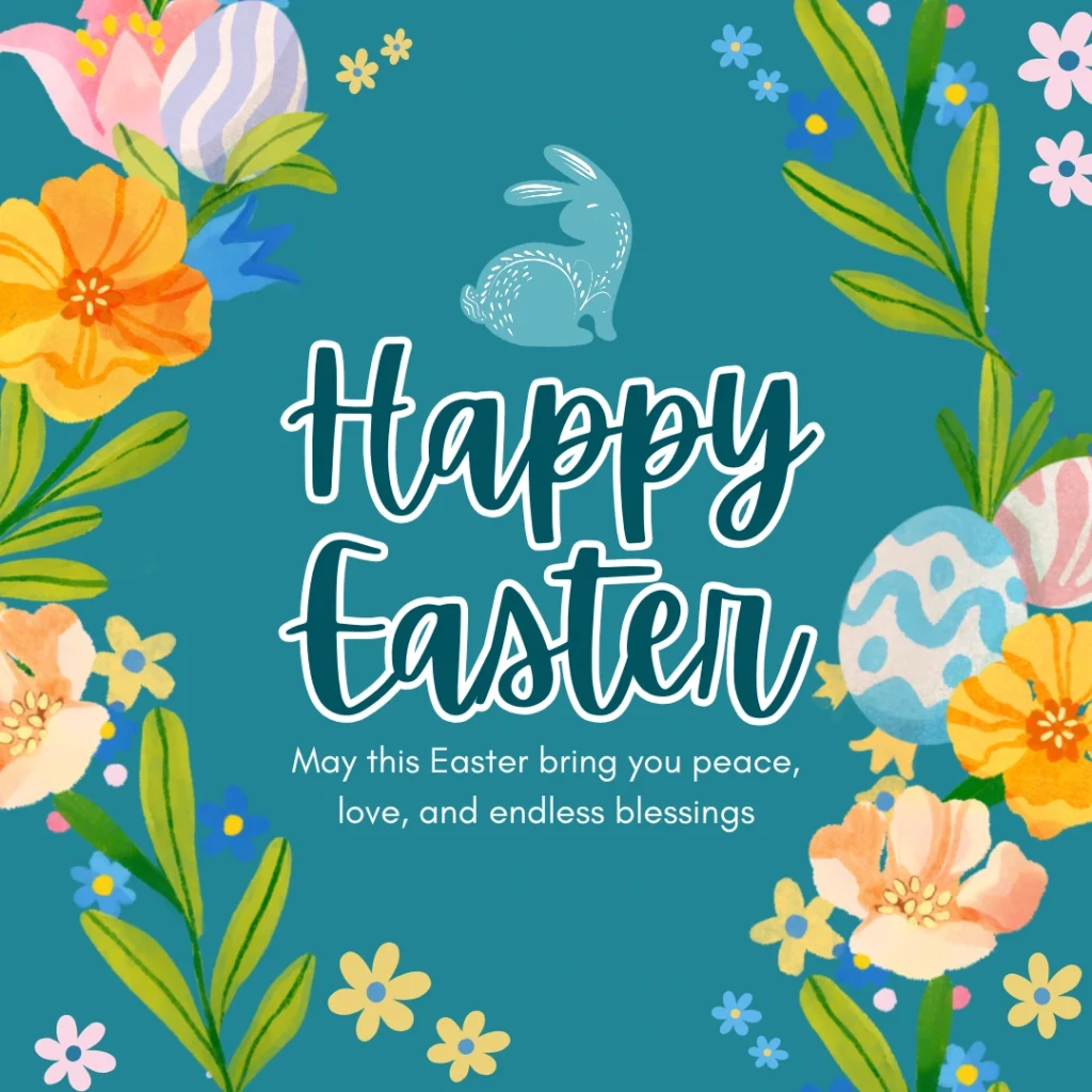 Digital card showing how to say Happy Easter in Italian