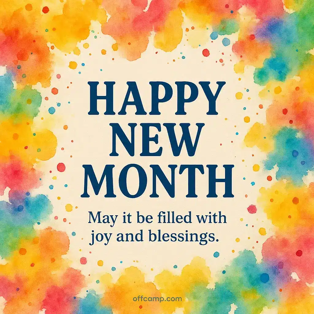 Happy new month greeting cards