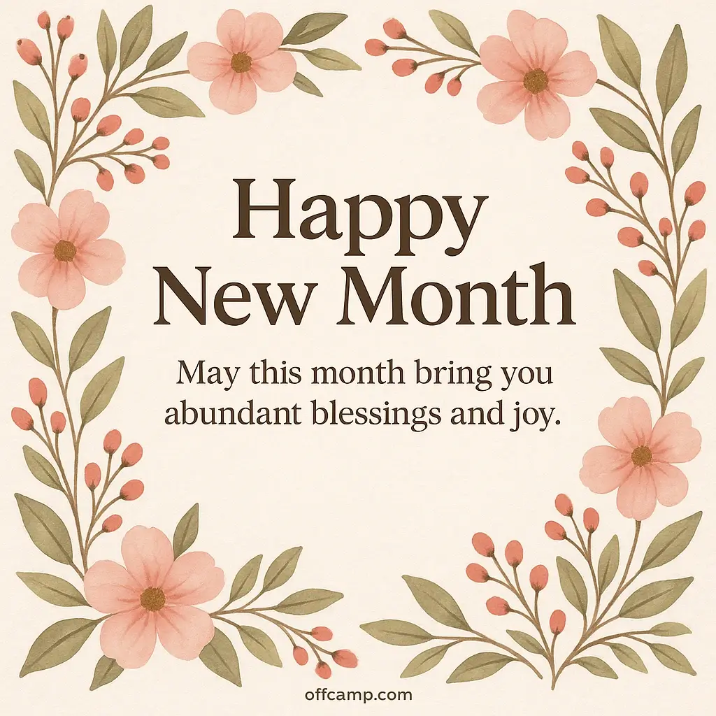 Happy new month greeting cards flyer