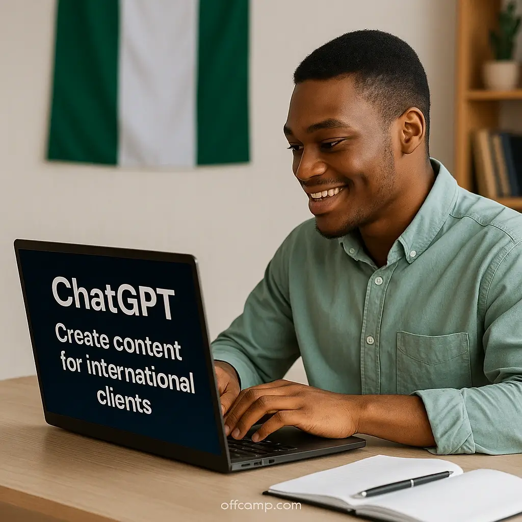 Nigerian freelancer using ChatGPT to create content for international clients