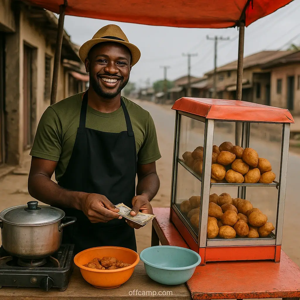 Nigerian entrepreneur starting daily income food business
