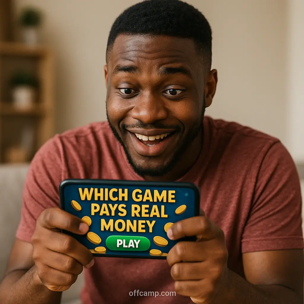 Nigerian gamer playing which game pays real money on smartphone