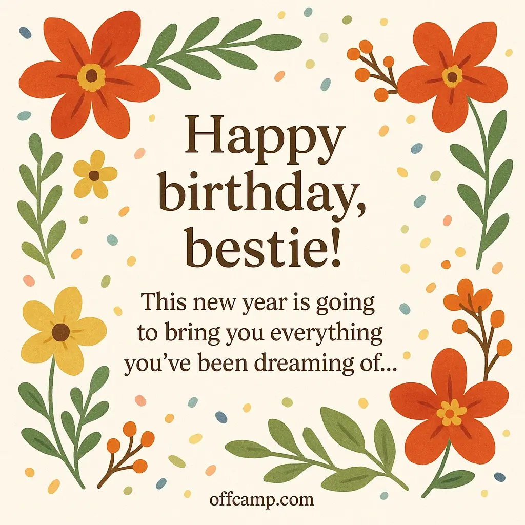 Inspirational Happy Birthday Wishes to My Bestie