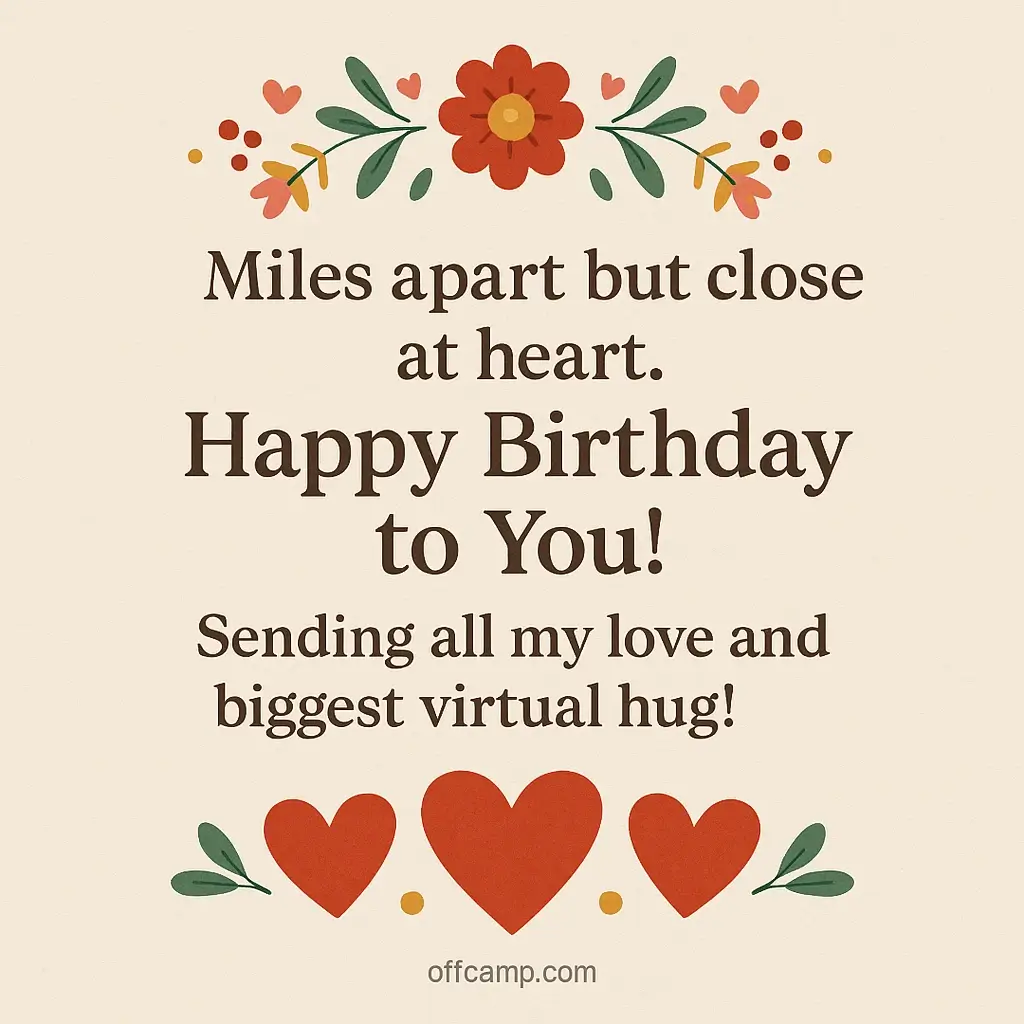 Long-Distance Sibling Birthday Wishes