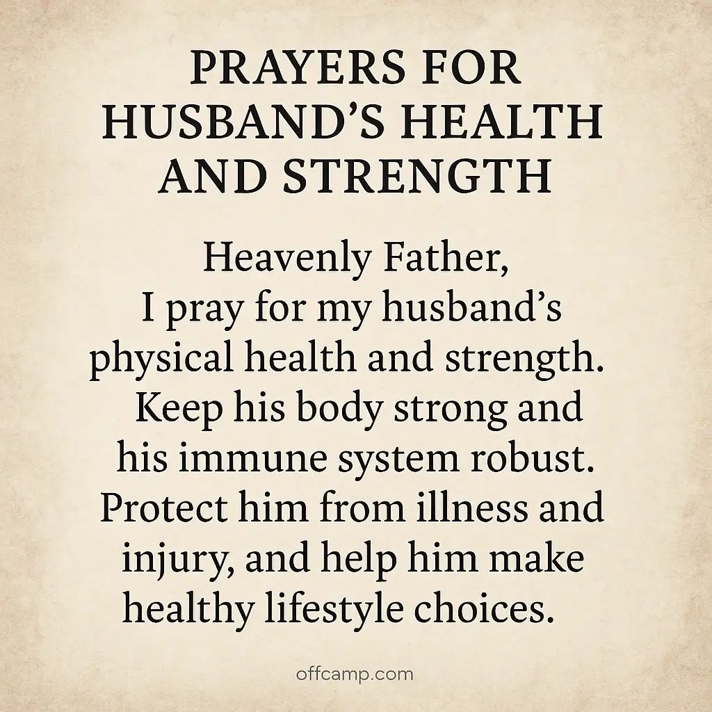 Prayers for Husband’s Health and Strength