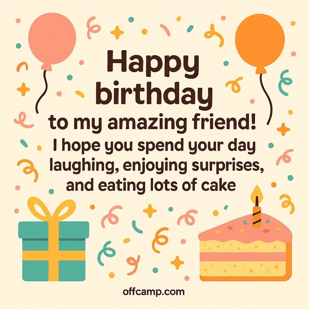 Simple perfect birthday wish for your friend