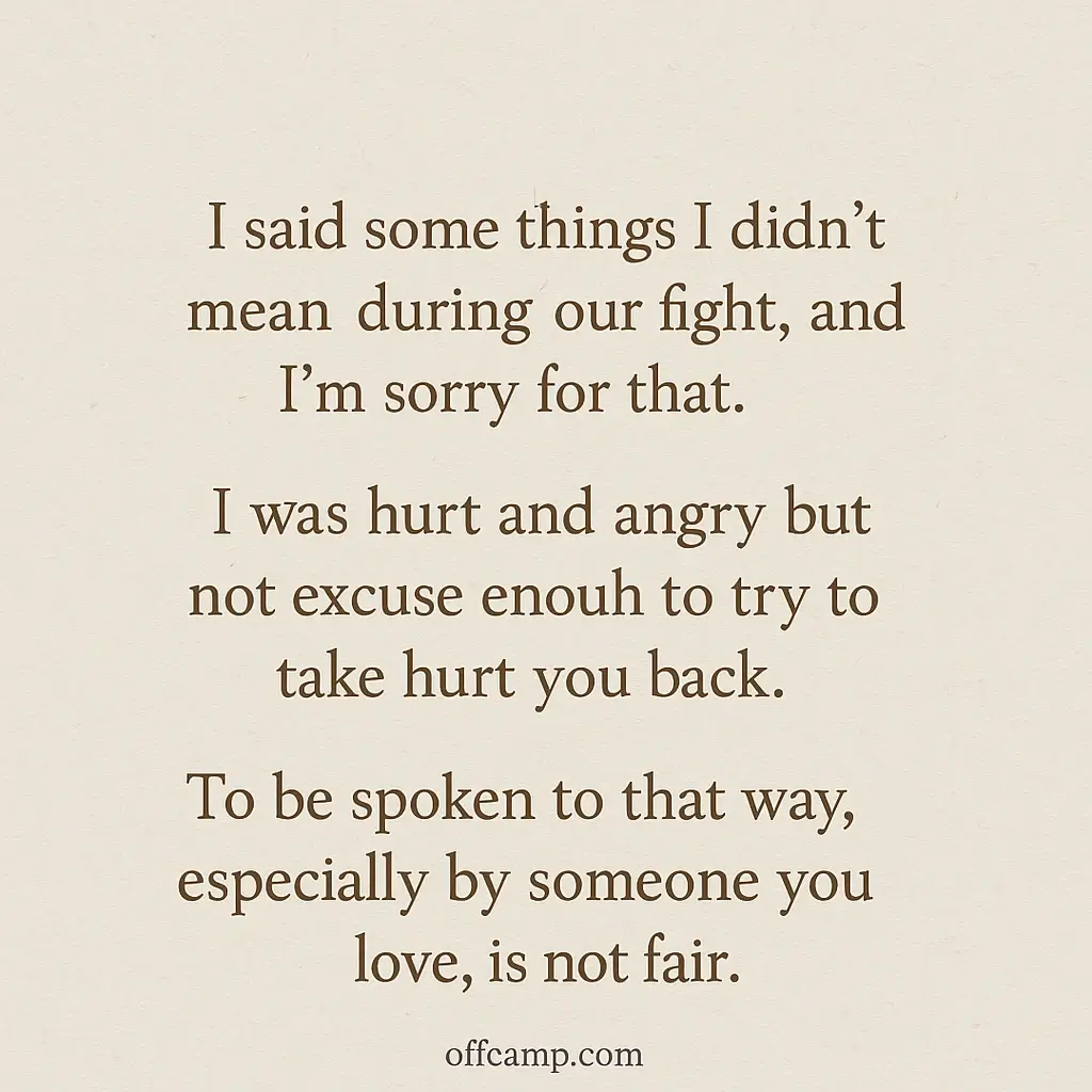 Text message examples for apologizing to girlfriend after serious relationship fight